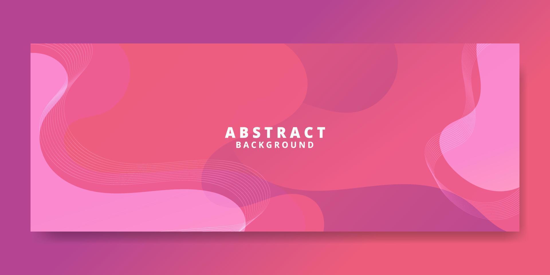 sjabloon voor abstracte roze vloeiende golfbanner vector