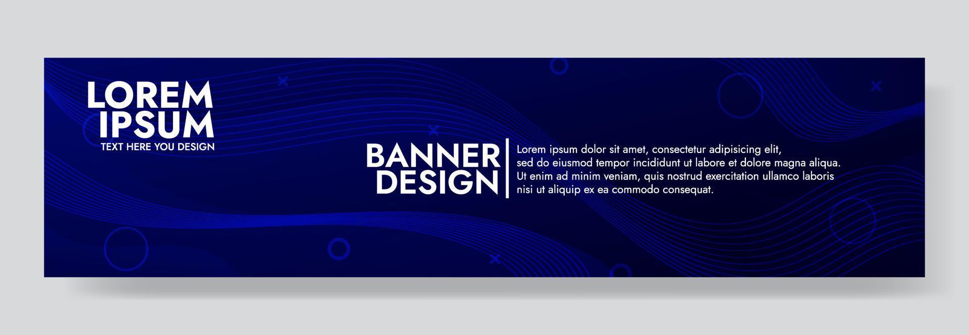 sjabloon voor abstracte blauwe vloeiende golfbanner vector