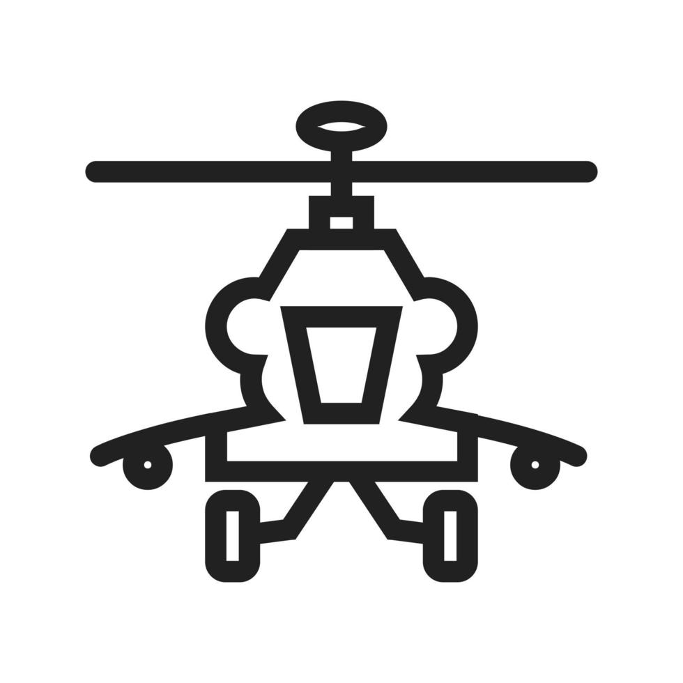 helikopter ii lijn icoon vector