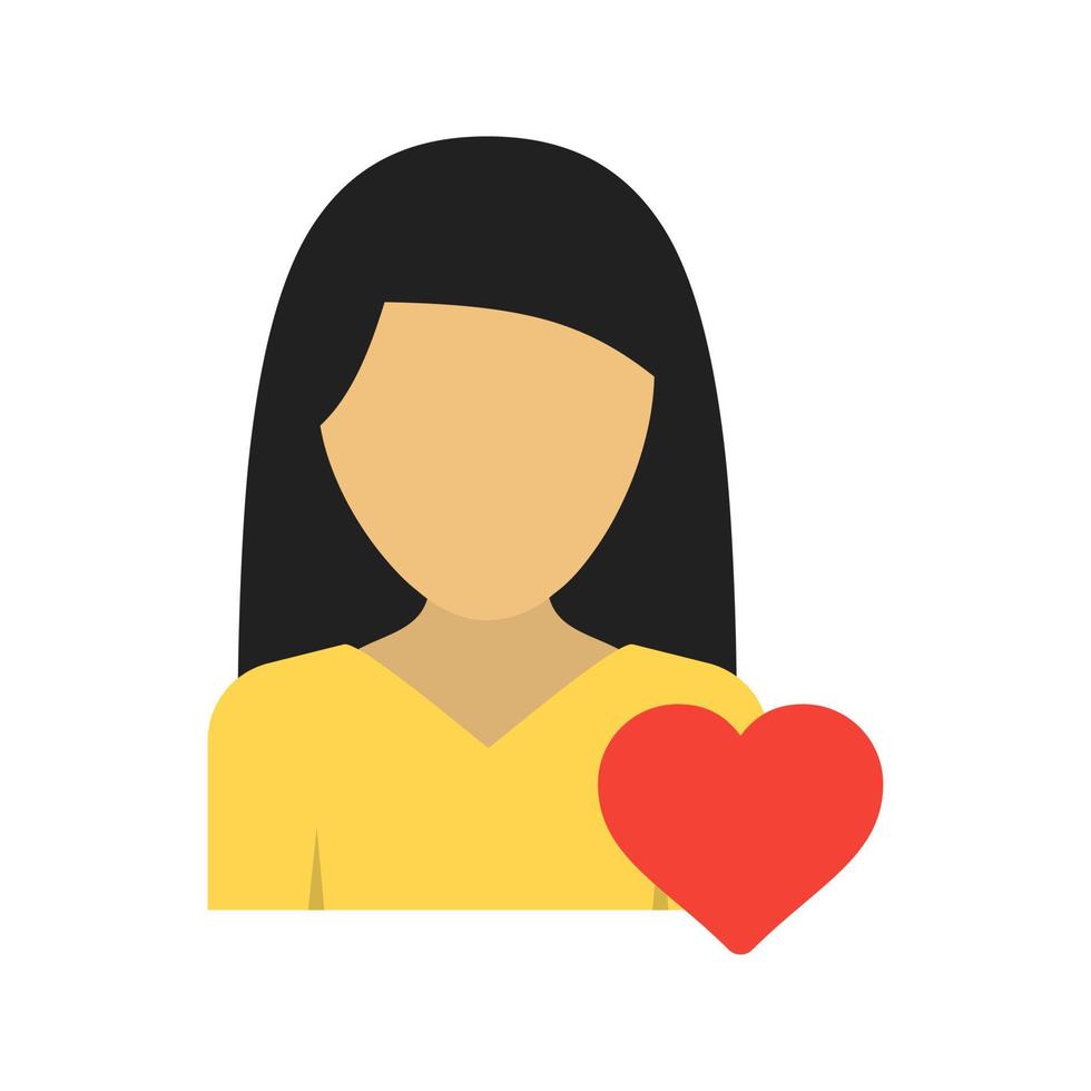 vrouw emoties plat veelkleurig pictogram vector