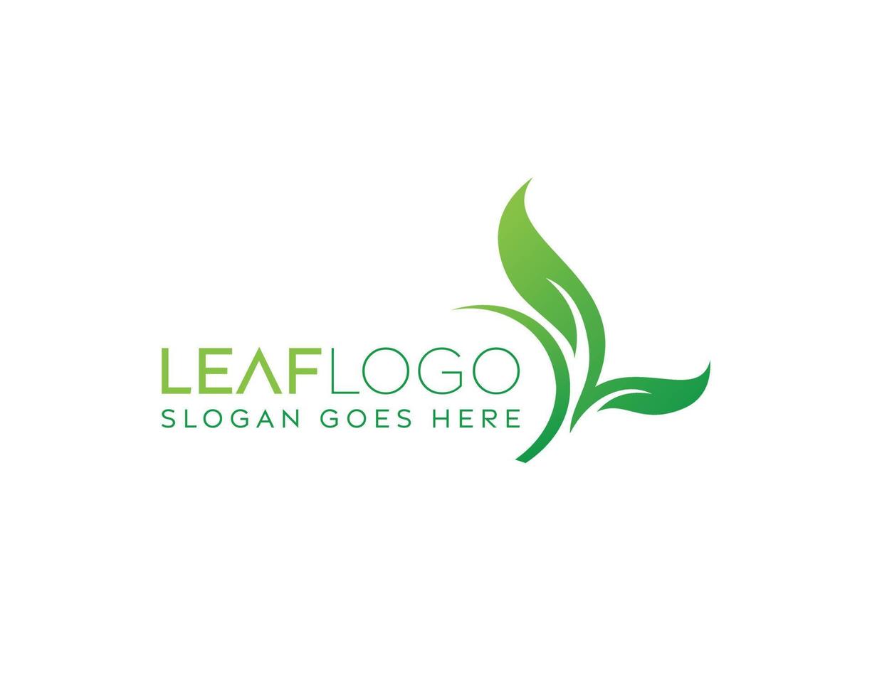 natuurlijk blad vector logo ontwerp-groen blad vector-kleurrijk logo ontwerp-eco natuurlijk groen kleur vector logo ontwerp