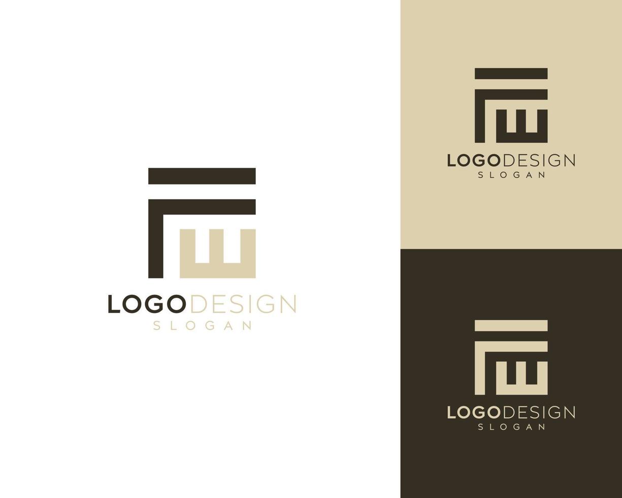 abstracte letter fw letter logo ontwerp, fw pictogram vector kunst