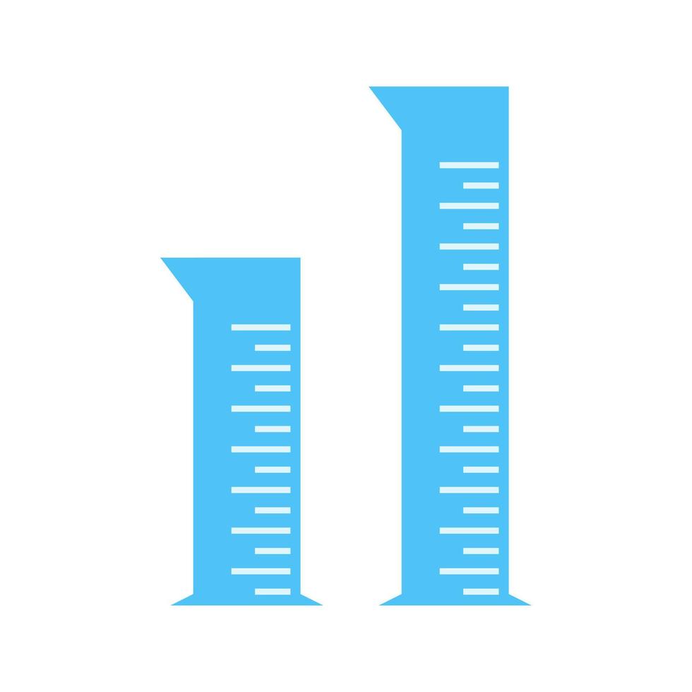 maatcilinders plat veelkleurig pictogram vector