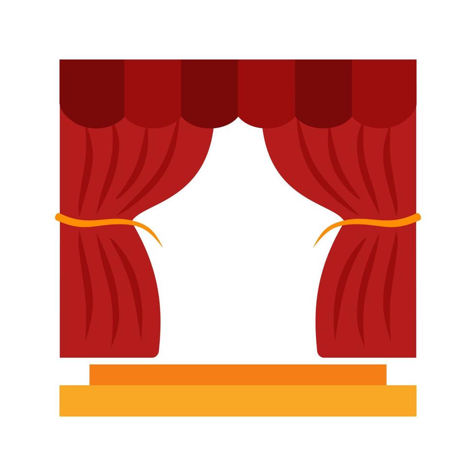 theater plat veelkleurig pictogram vector