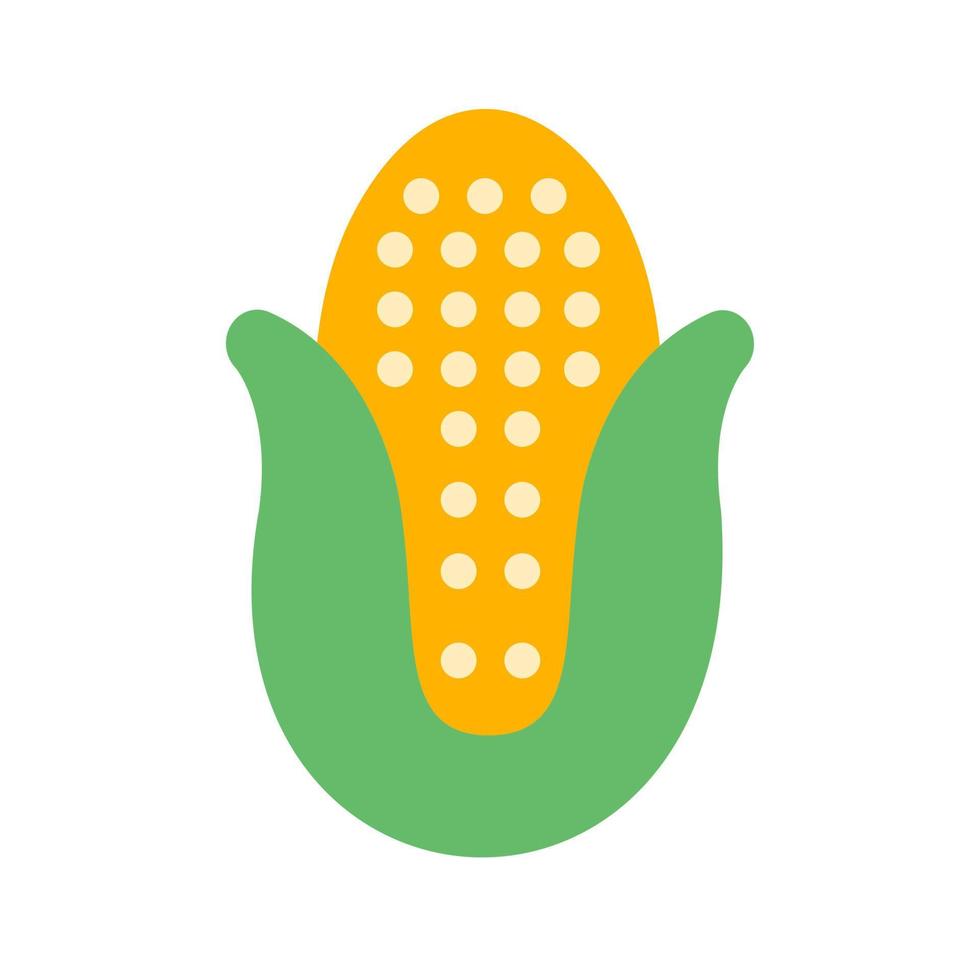 maïs plat veelkleurig pictogram vector