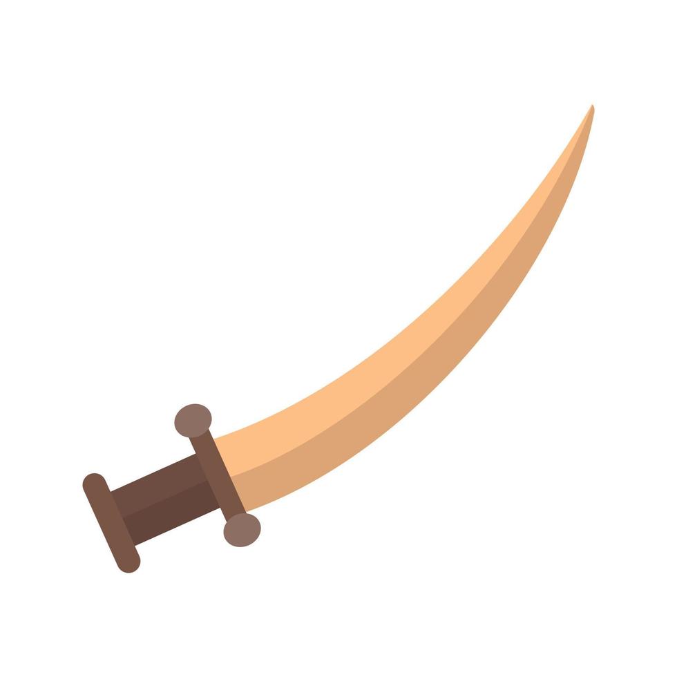 Arabisch zwaard plat veelkleurig pictogram vector