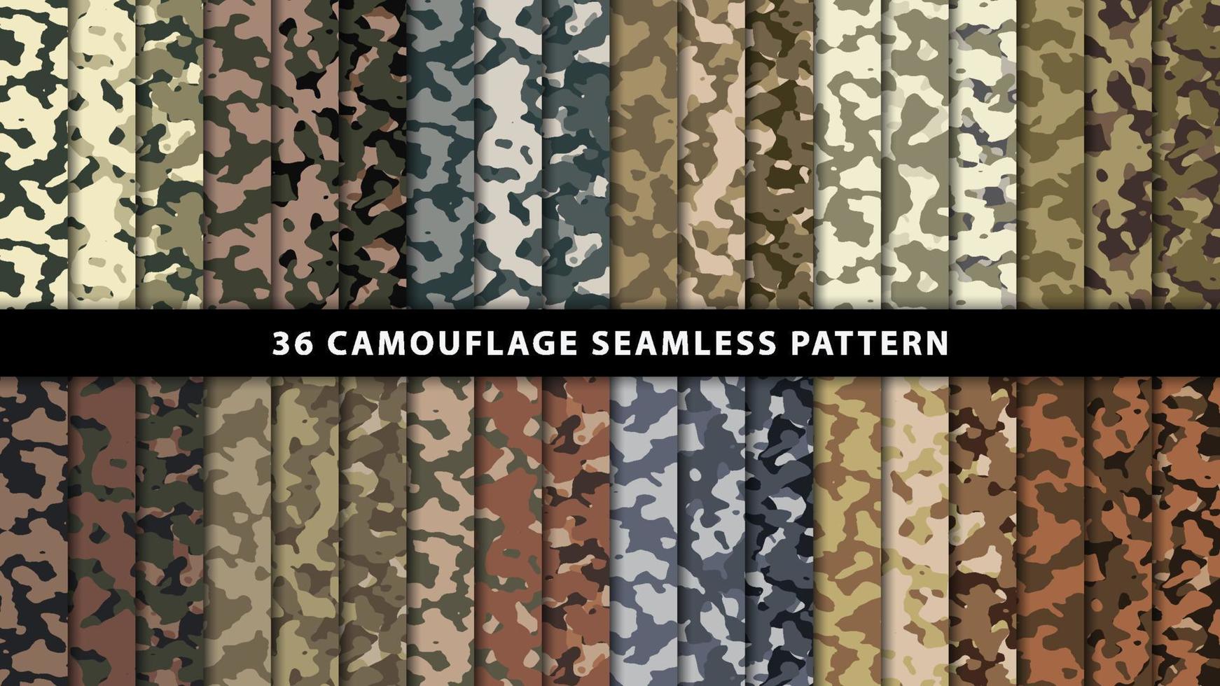 collectie militair en leger camouflage naadloos patroon vector