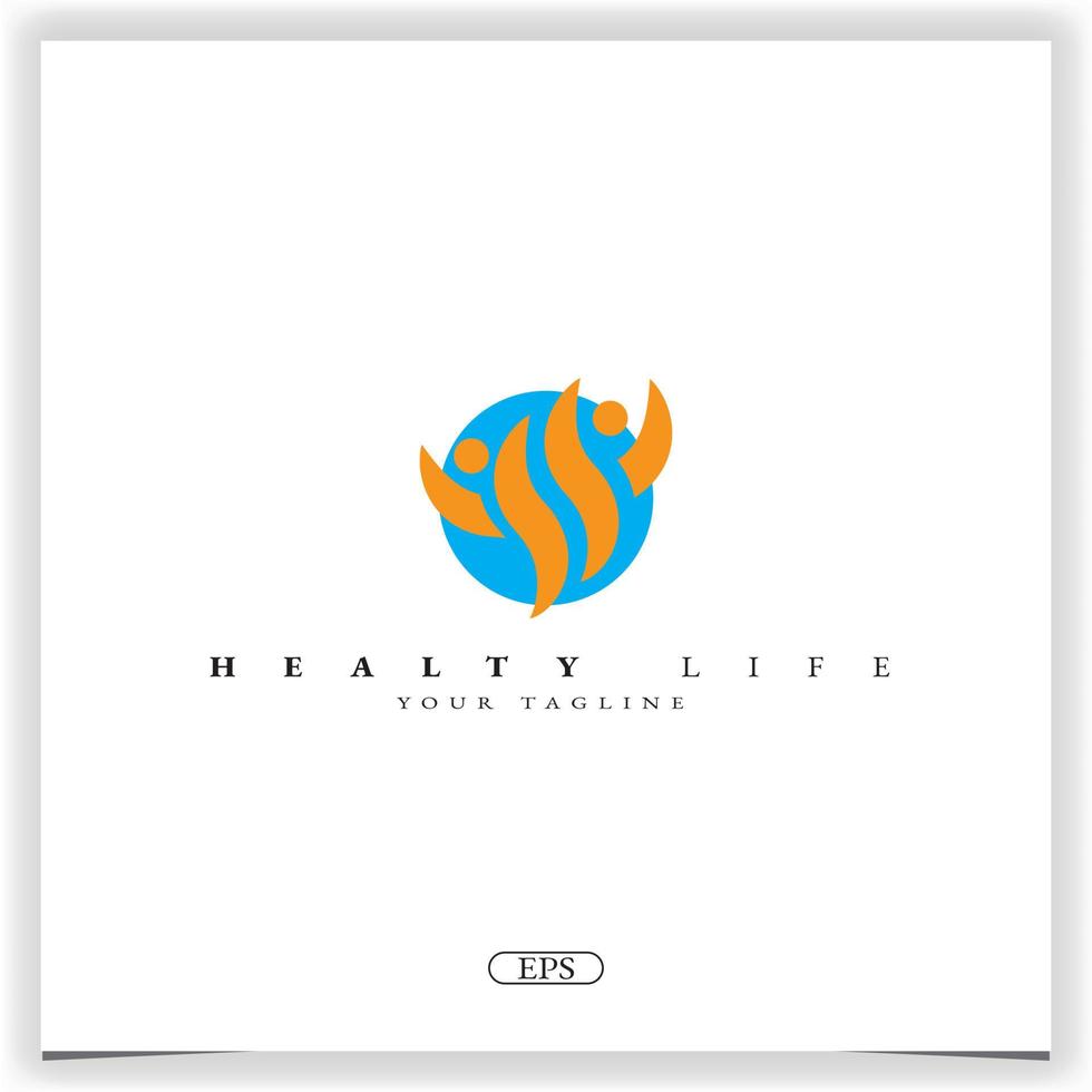 gezond leven logo premium elegante sjabloon vector eps 10