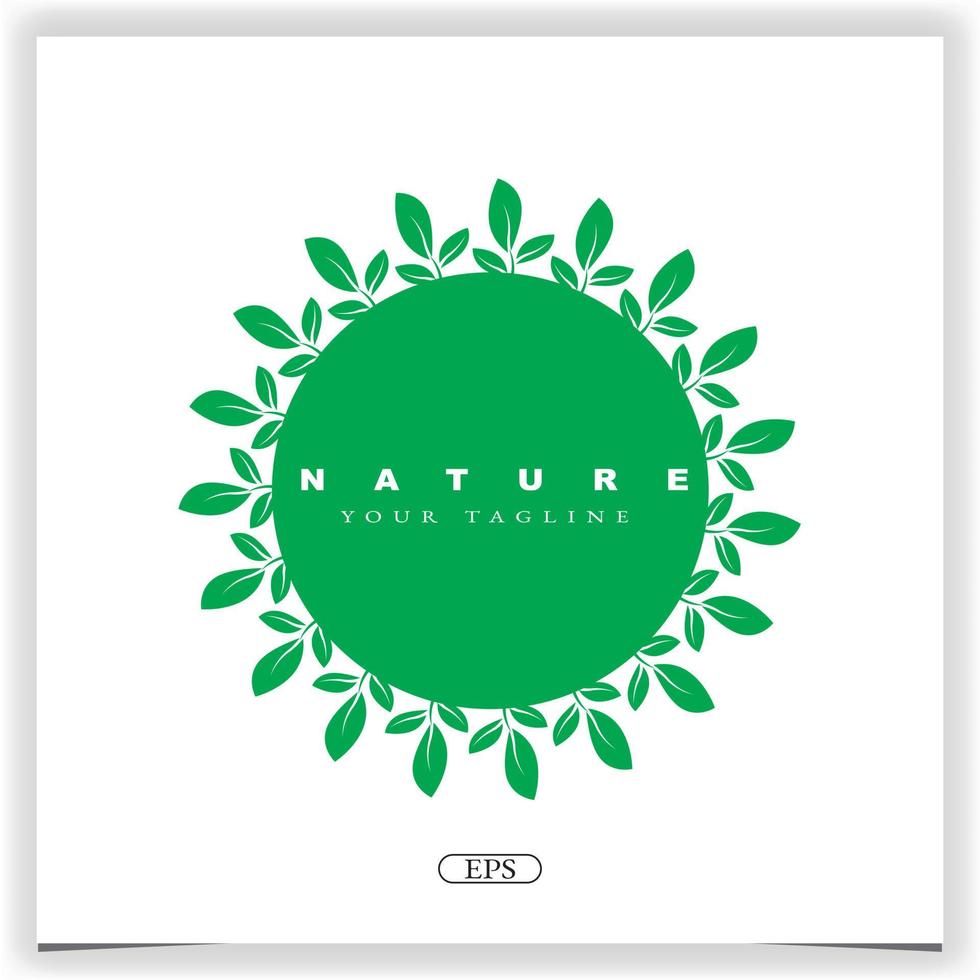 natuur plant logo premium elegante sjabloon vector eps 10