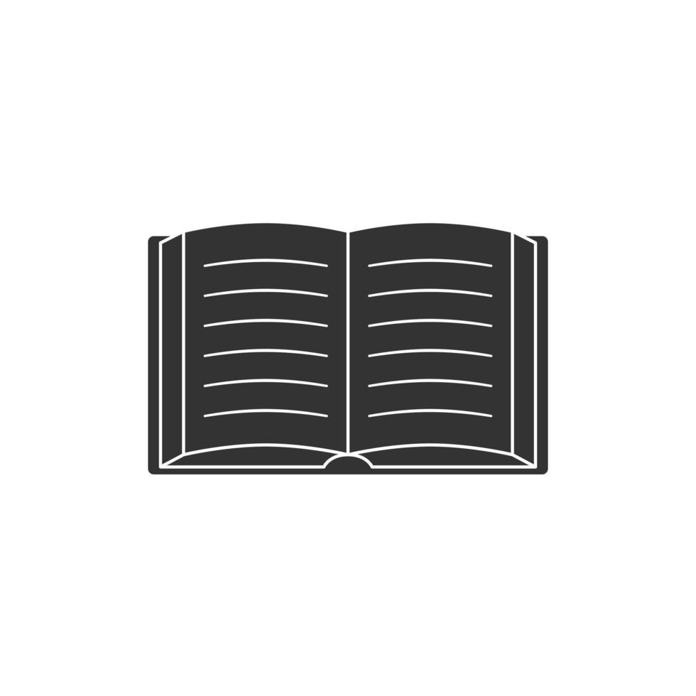 boek pictogram vectorillustratie op witte achtergrond vector