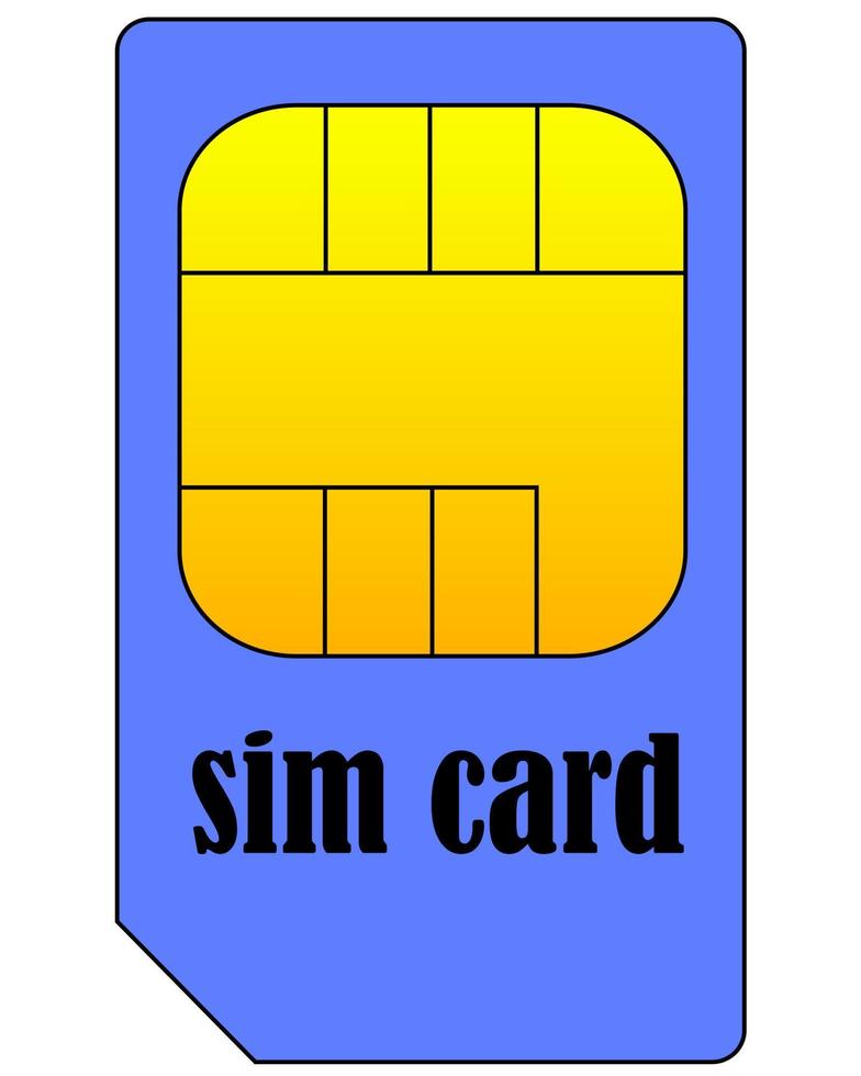 simkaart voor mobiele telefoon vector