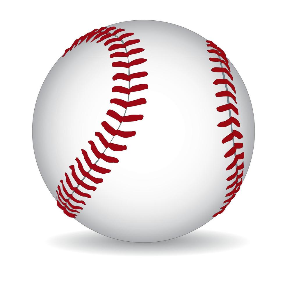 honkbalbal op een witte achtergrond vector