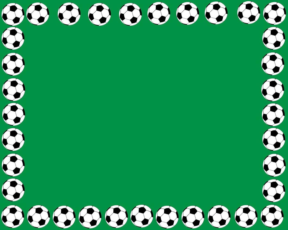 frame in de vorm van voetballen vector