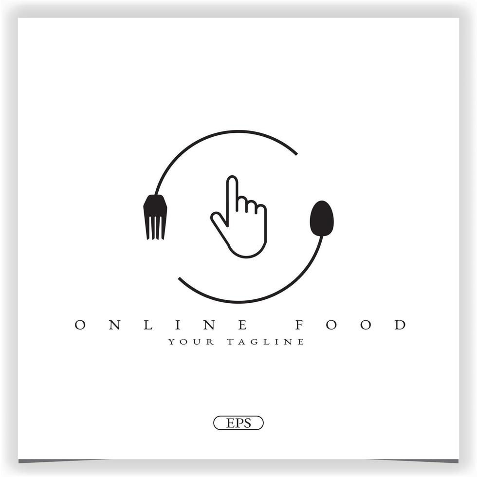 online voedsel logo premium elegante sjabloon vector eps 10