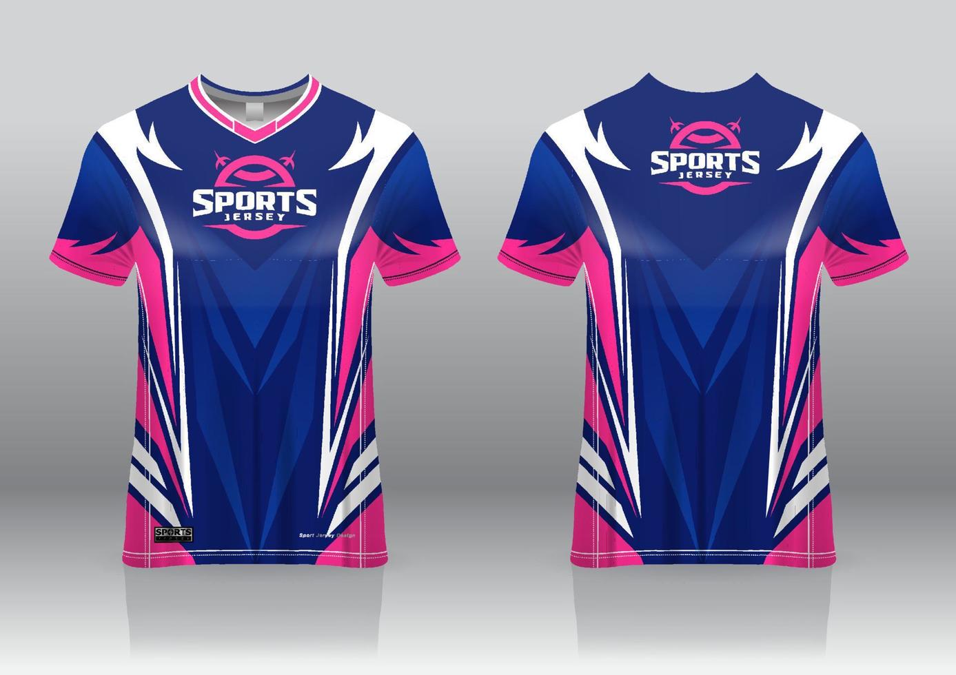 esport jersey gaming-ontwerp voor- en achteraanzicht vector