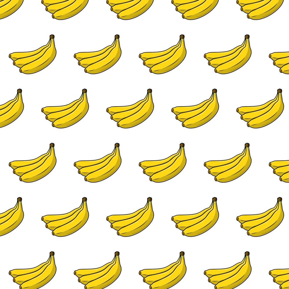 gele banaan voedselpatroon achtergrond vector