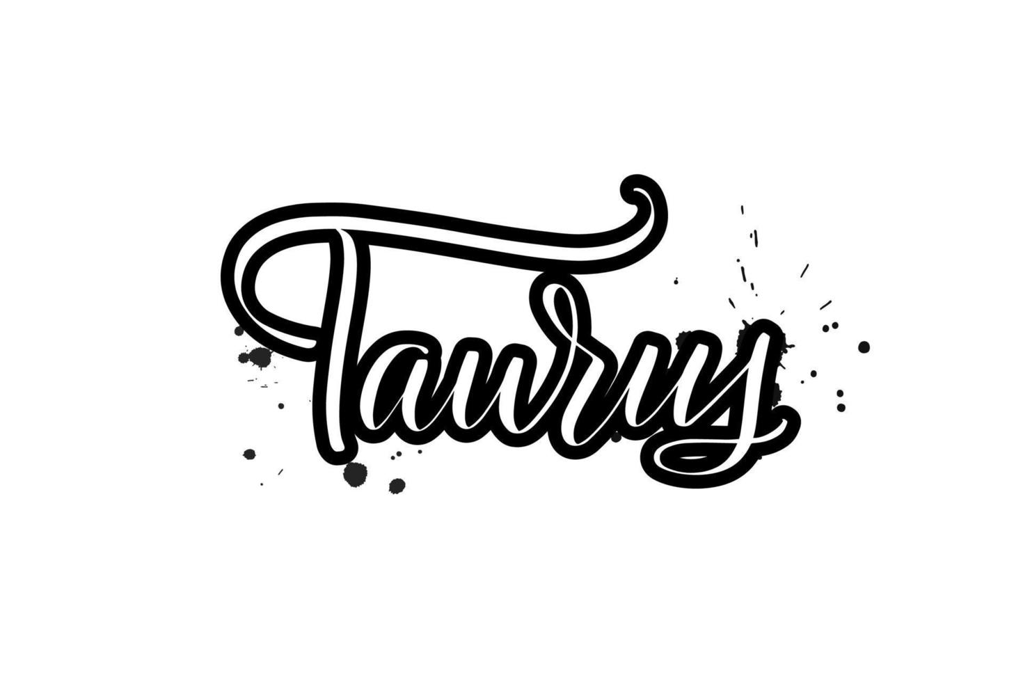 inspirerende handgeschreven borstel belettering taurus. vector kalligrafie illustratie geïsoleerd op een witte achtergrond. typografie voor banners, badges, ansichtkaarten, tshirts, prenten, posters.