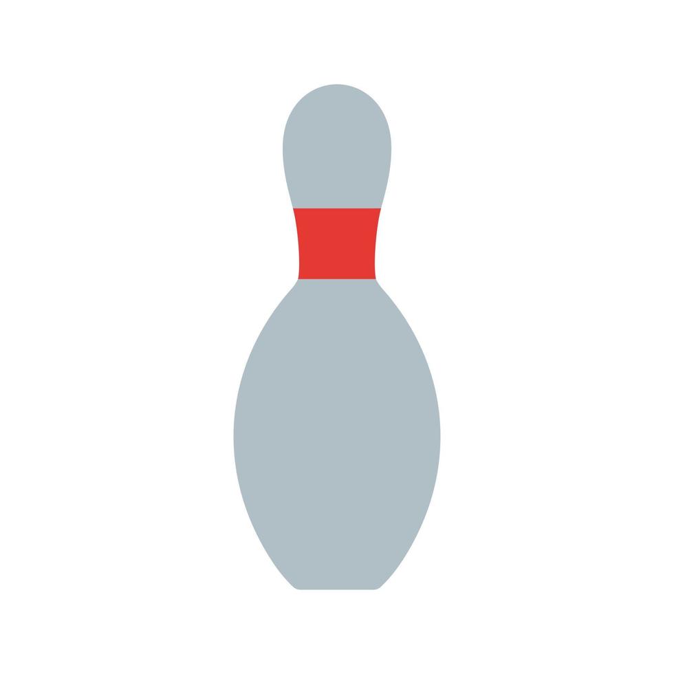 bowling pin plat veelkleurig pictogram vector