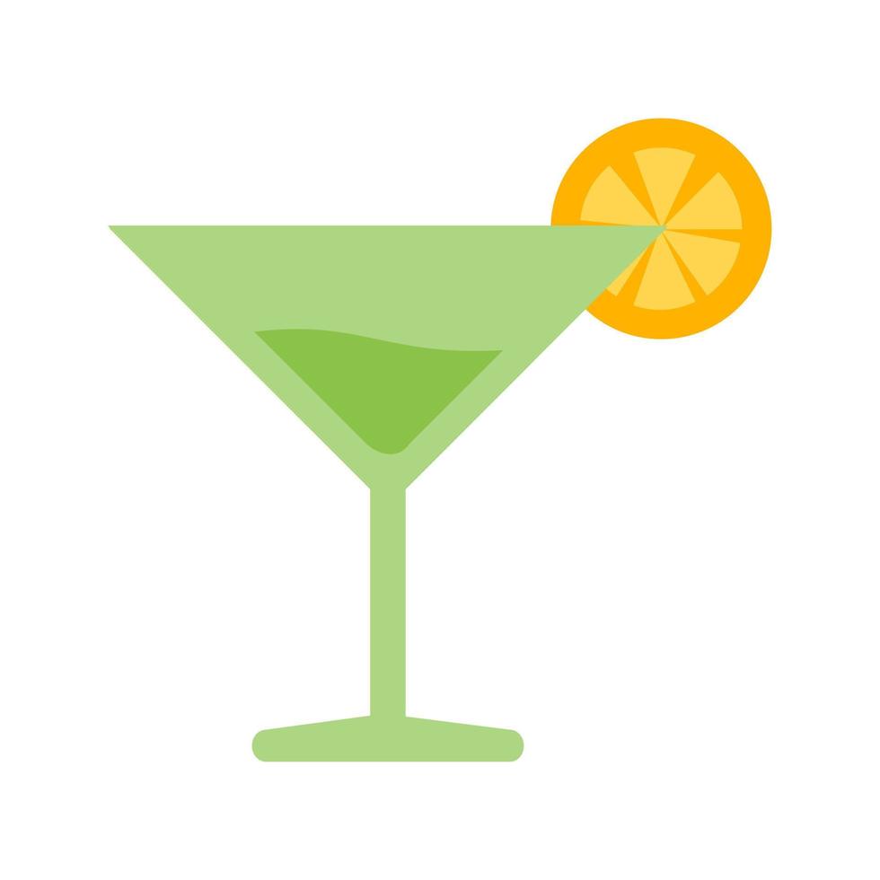 cocktaildrank plat veelkleurig pictogram vector