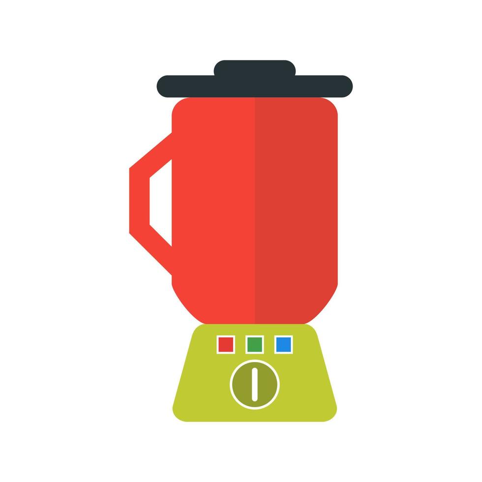 koffie blender plat veelkleurig pictogram vector