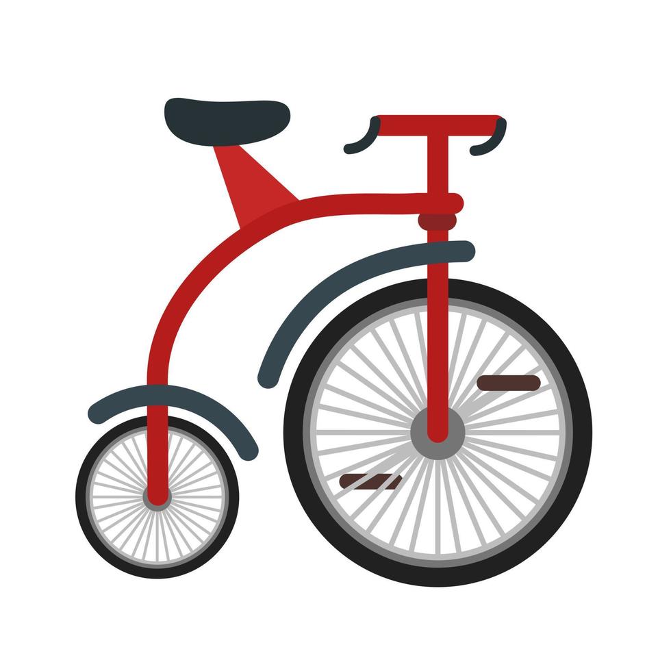 fiets plat veelkleurig pictogram vector