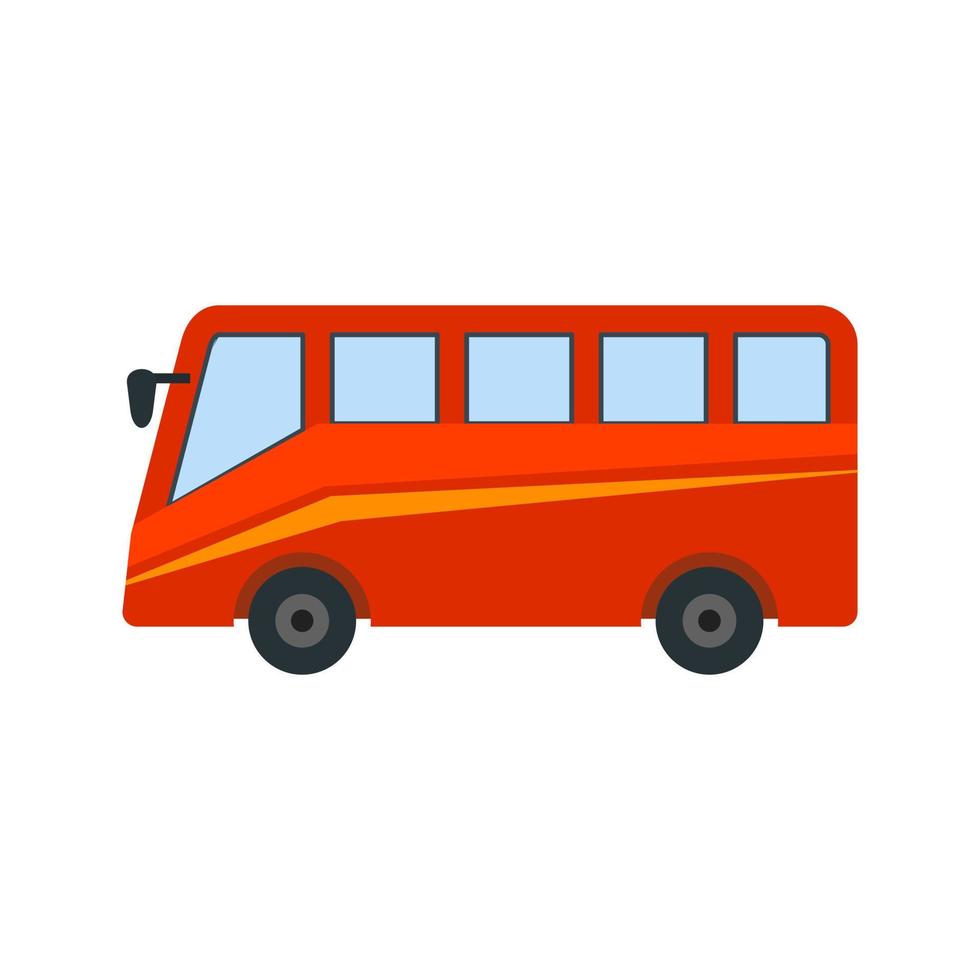 bus plat veelkleurig pictogram vector