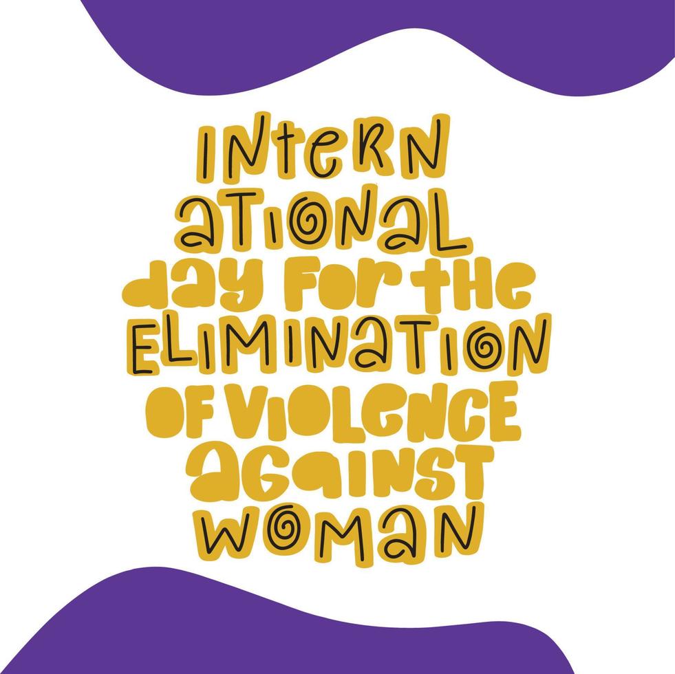 internationale dag voor de uitbanning van geweld tegen vrouwen. vectorvoorraadillustratie van intimidatie, stop geweld tegen vrouwen, pesten op het werk concept poster. vector