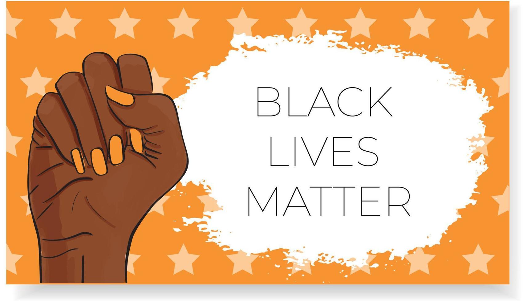 stoppen met racisme. black lives matter. Afro-Amerikaanse arm gebaar. anti discriminatie, hulp bij het bestrijden van racisme poster, tolerantie acceptatie banner. mensen gelijkheid sjabloon vector stock illustratie.