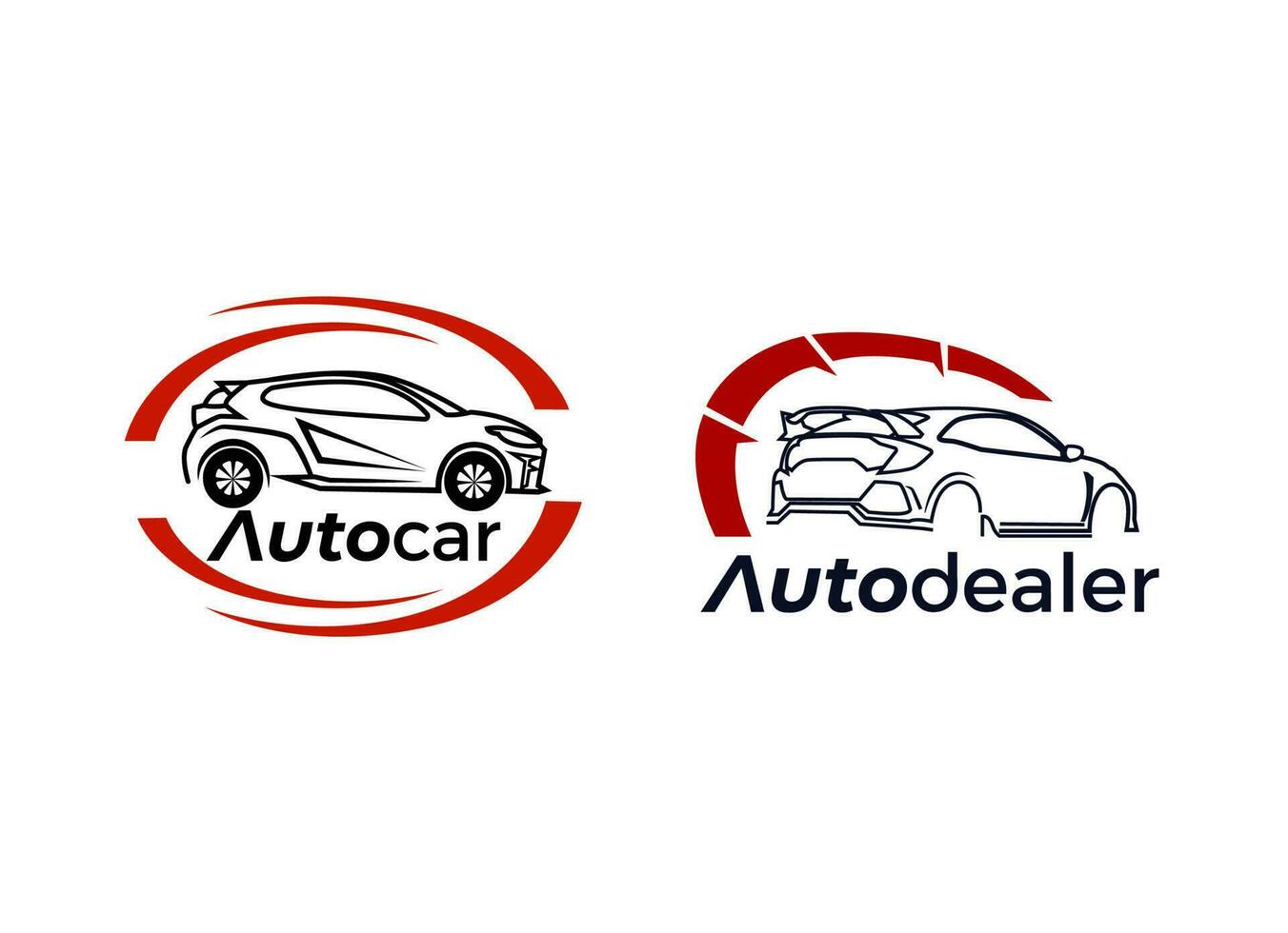 auto- en autodealer logo ontwerpsjabloon. vector