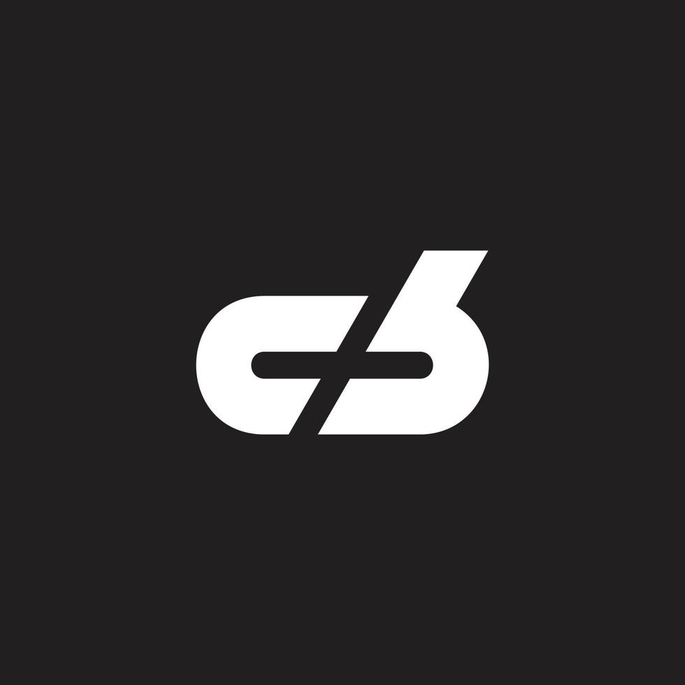 brief cb bc eenvoudige geometrische logo vector