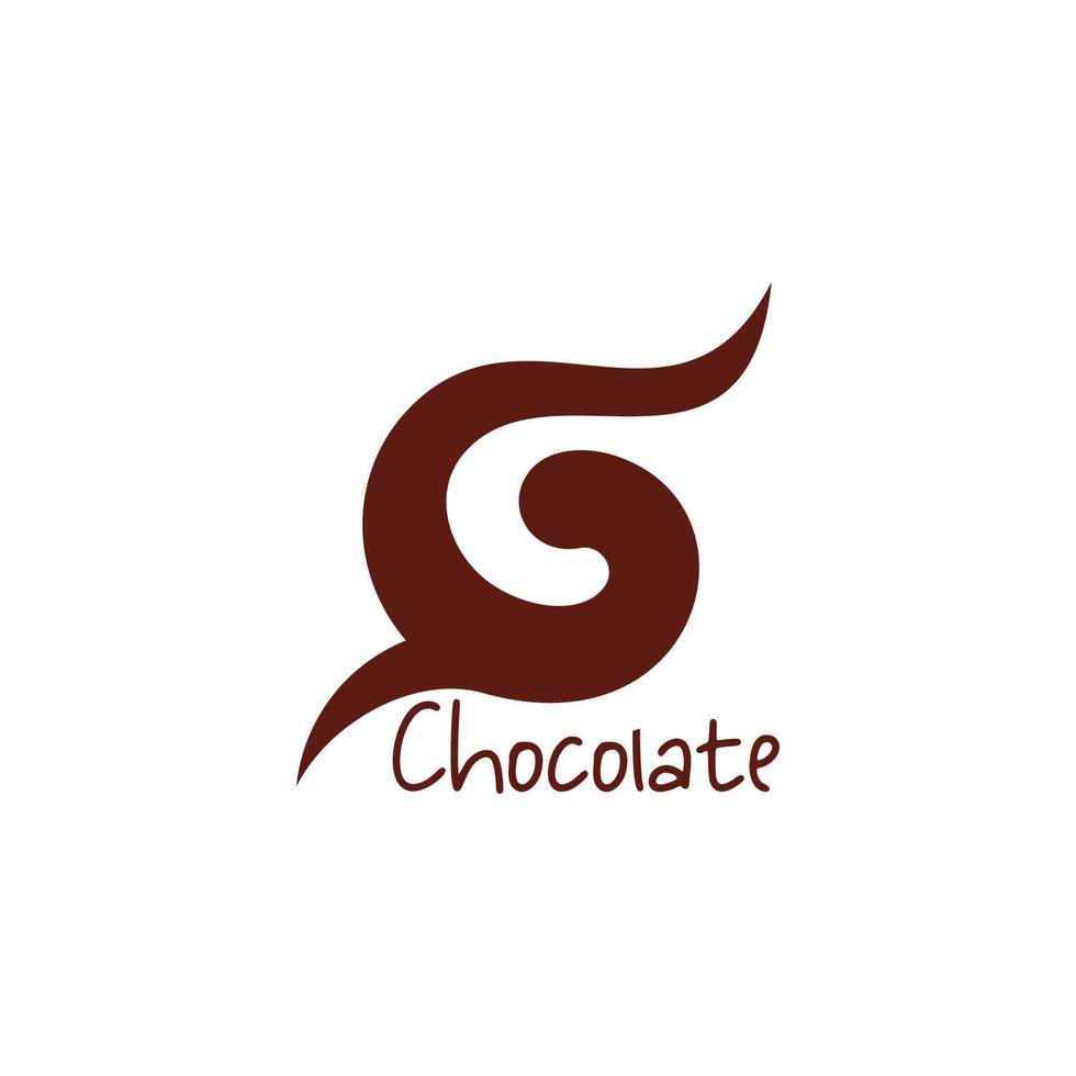 letter g chocolade jam symbool logo vector