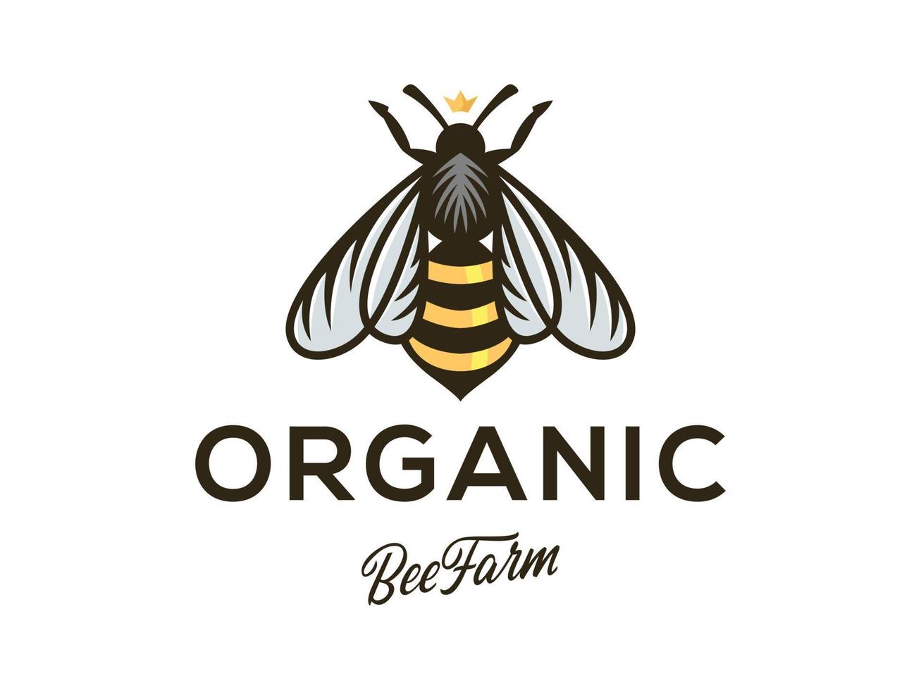 honingbij logo illustratie beste voor labelontwerp premium vector