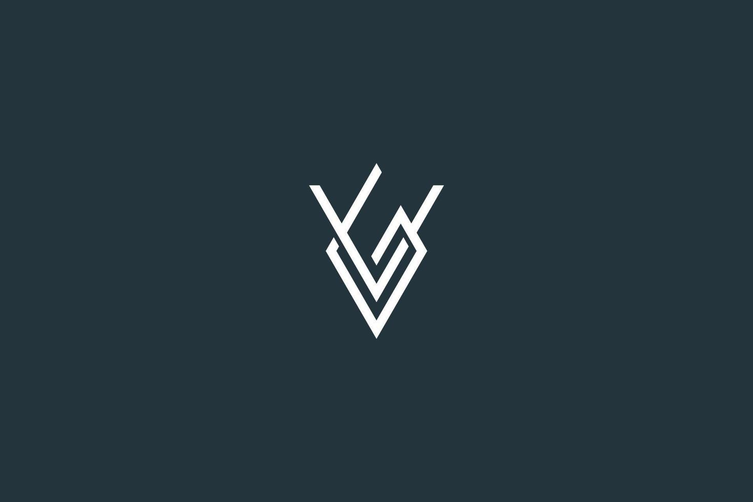 beginletter vg of gv logo vector ontwerpsjabloon
