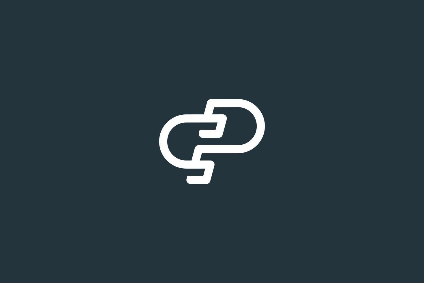 eerste letter cp logo ontwerp vector sjabloon