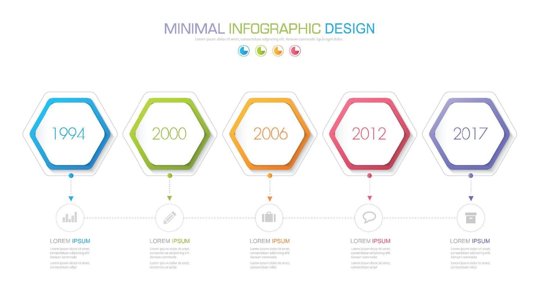 zakelijke infographic sjabloon met pictogram, vectorontwerpillustratie vector