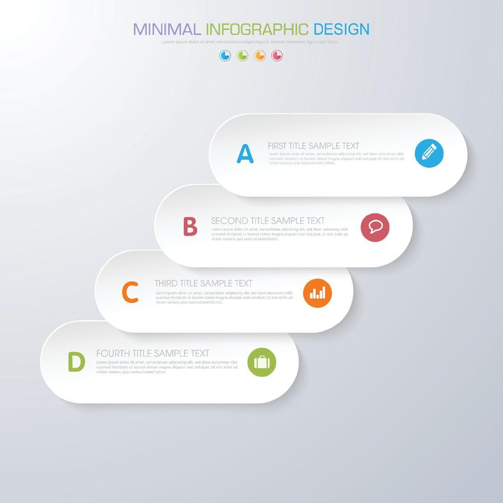 zakelijke infographic sjabloon met pictogram, vectorontwerpillustratie vector