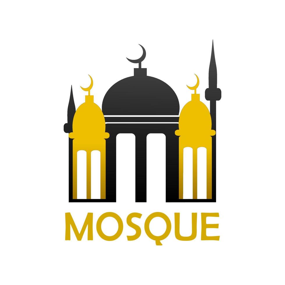 moskee logo sjabloon ontwerp illustratie, embleem, conceptontwerp en symbool vector