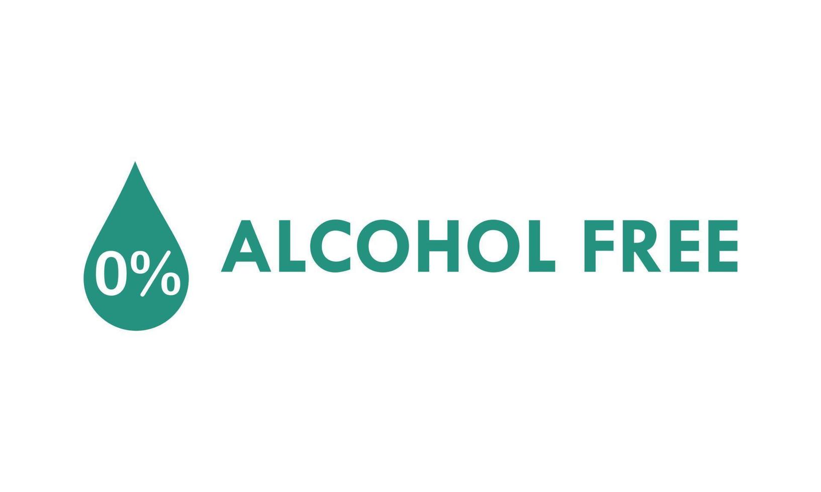 alcoholvrij logo ontwerp sjabloon illustratie vector