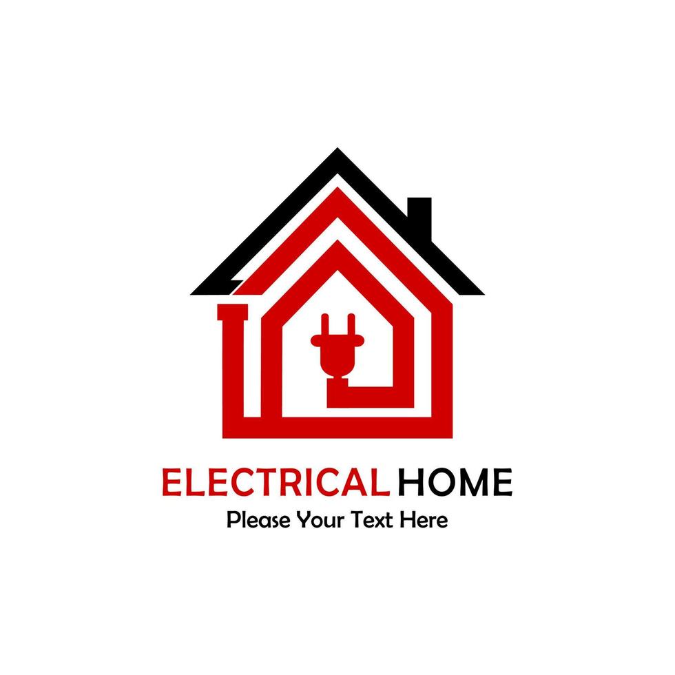 elektrische huis logo sjabloon illustratie. geschikt voor elektrisch, energie, stroom, bliksem, reparatie thuis etc vector