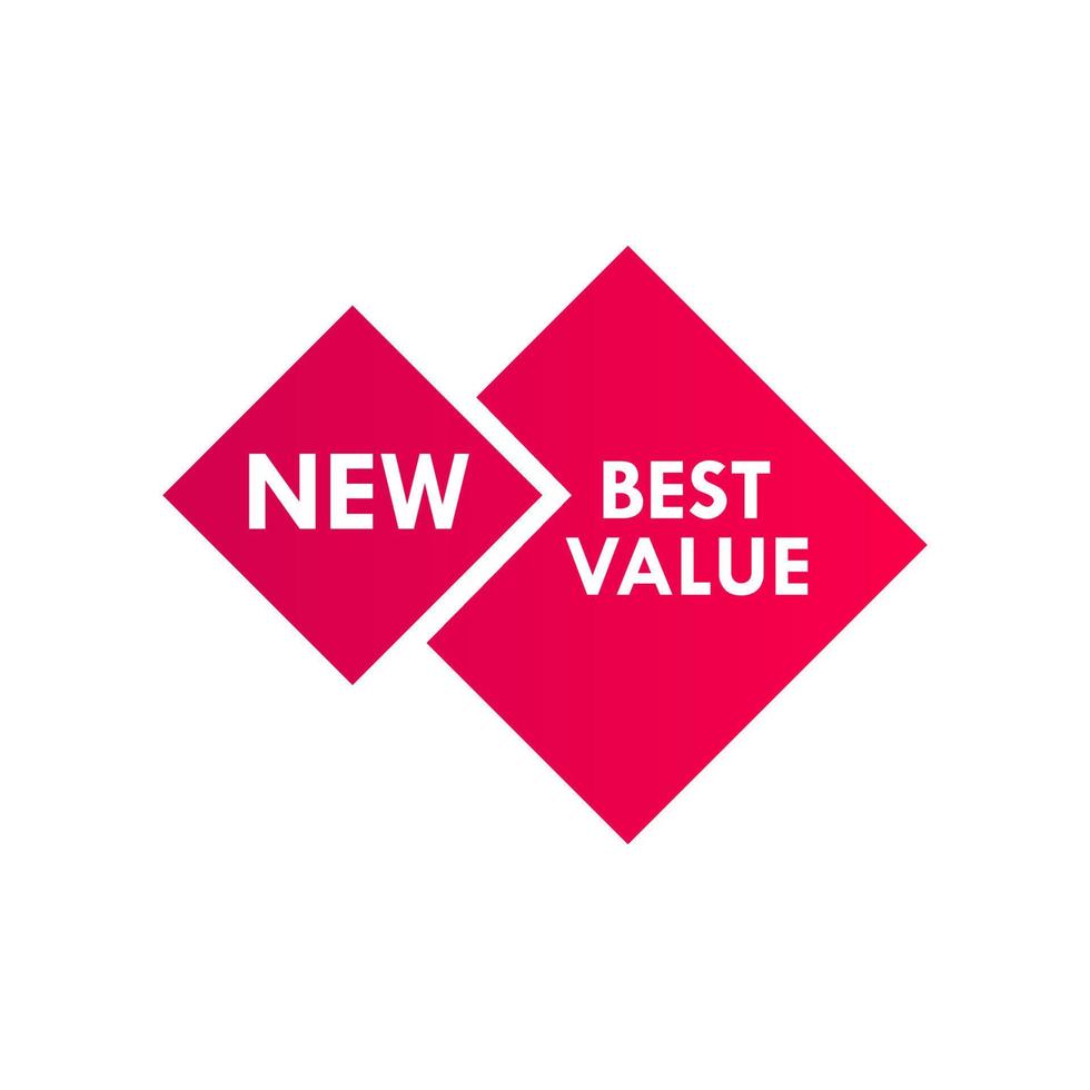 beste waarde en nieuw label voor promotieproduct vector