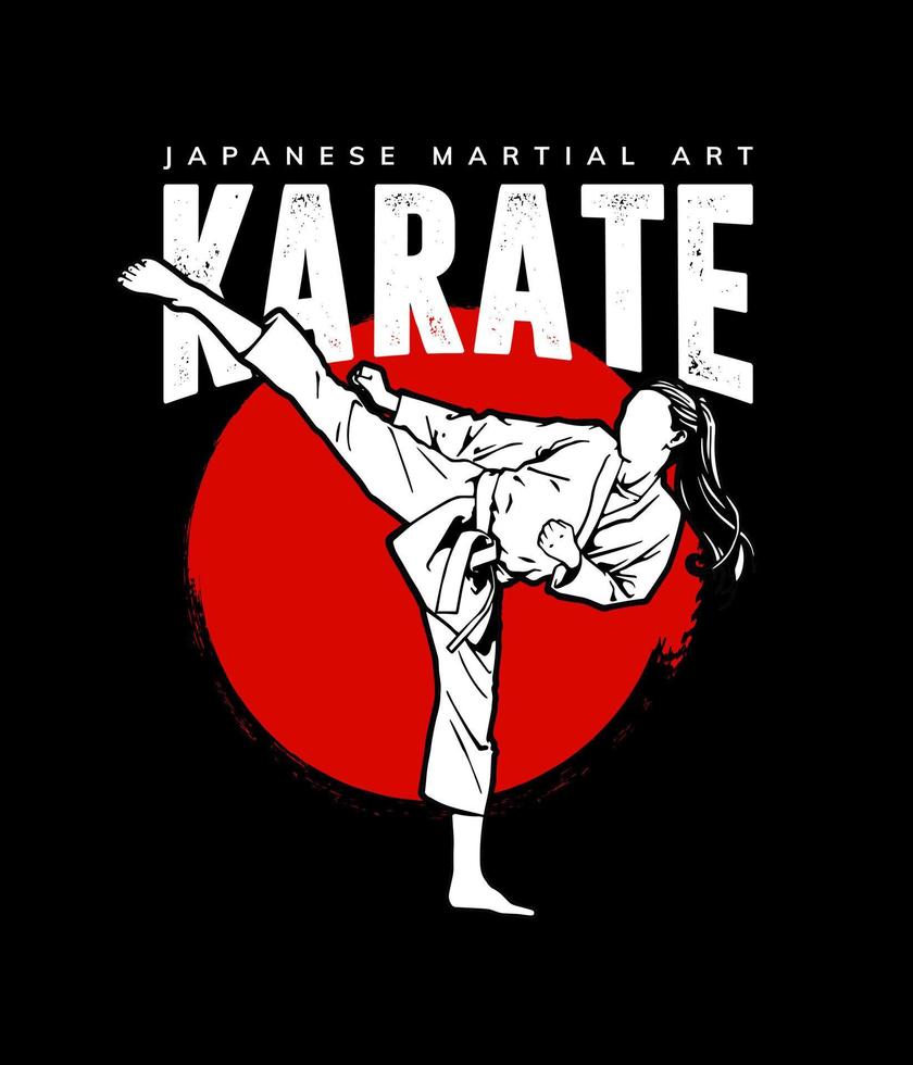 karate sport kunstwerk vector