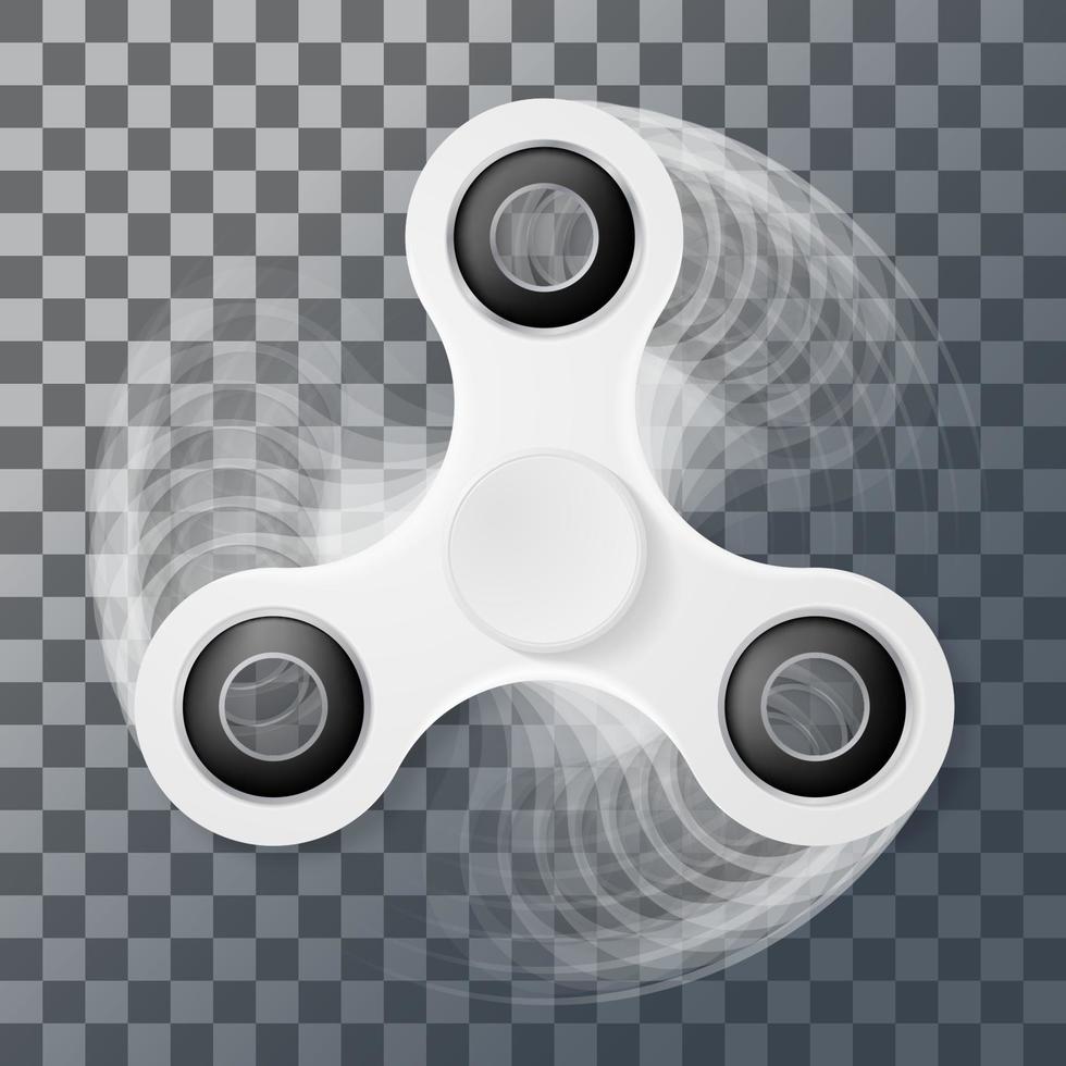 witte hand spinner met bewegingsonscherpte effect. vector