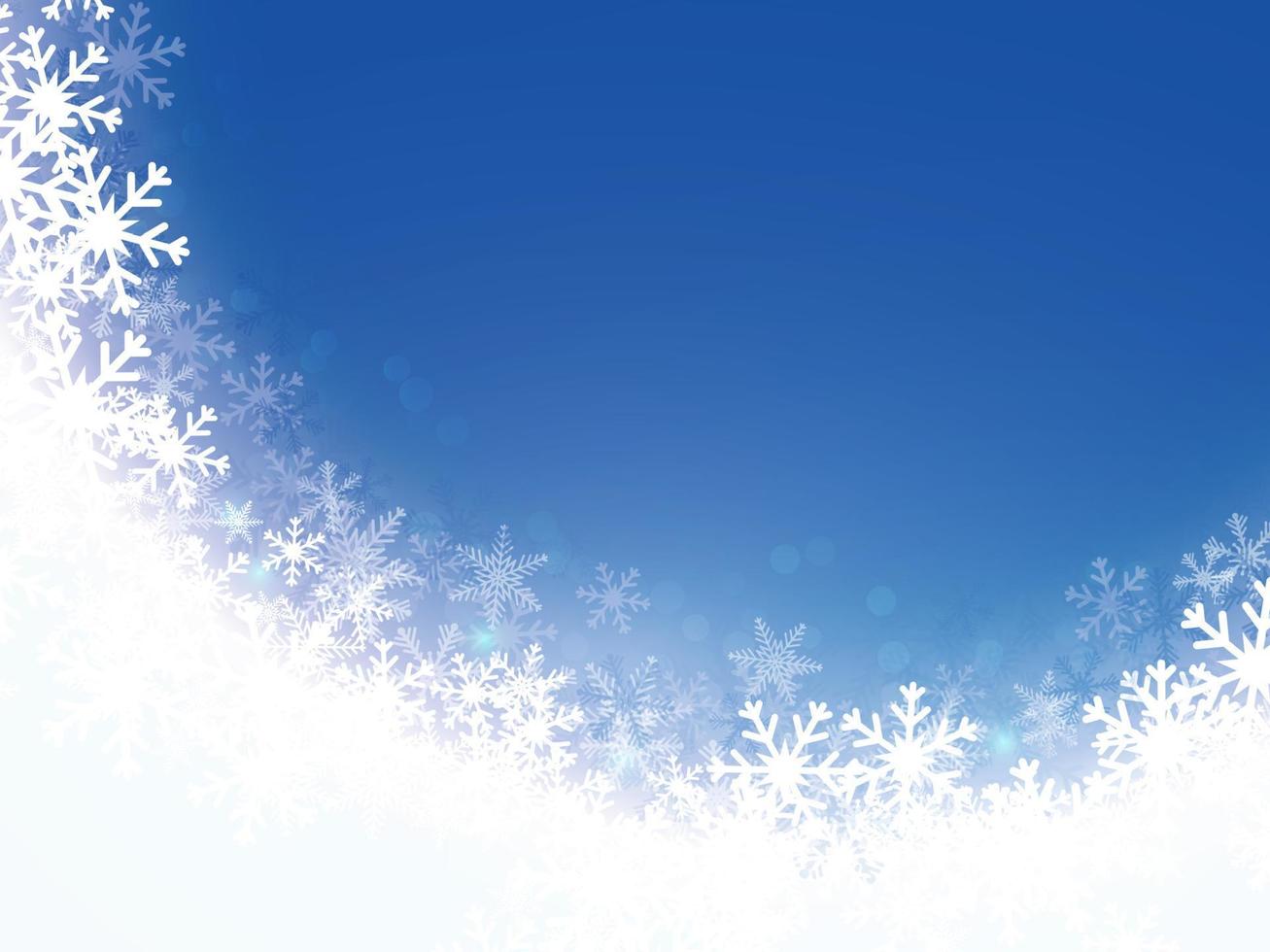 kerst sneeuwvlokken lichte achtergrond. vector illustratie eps 1