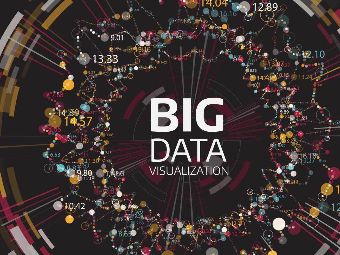 big data visualisatie. futuristische vector achtergrond.