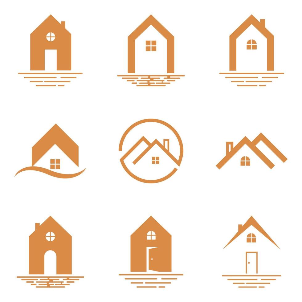 set huis logo afbeelding ontwerp vector. huis, onroerend goed, onroerend goed symbool vector illustratie ontwerp.