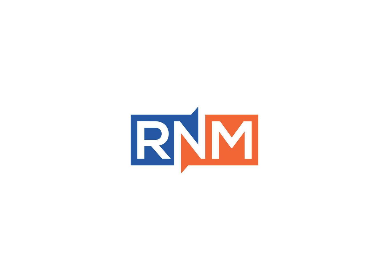 rnm letter logo-ontwerp met creatieve moderne vector pictogrammalplaatje