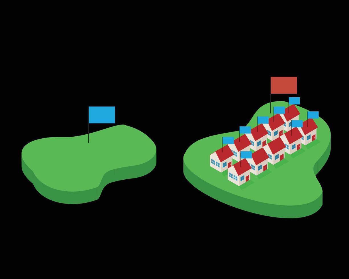 buitenlands eigendom van de grond in het land vector