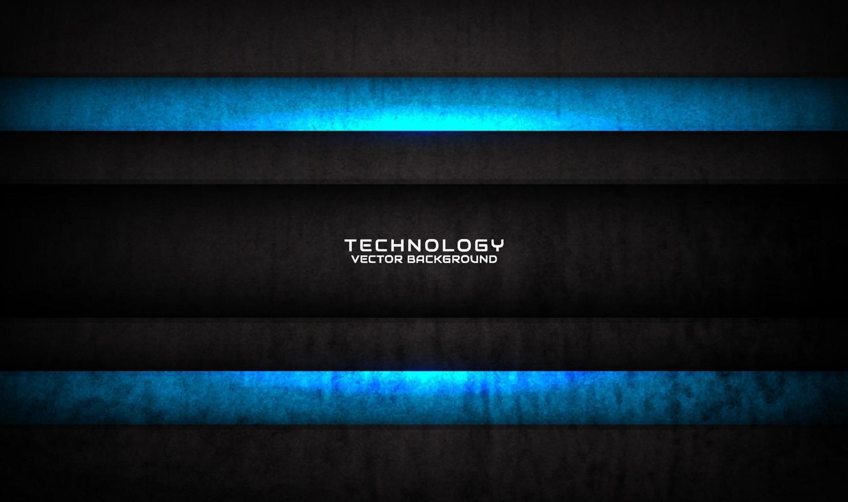 3D-zwarte blauwe technologie abstracte achtergrond overlap laag op donkere ruimte met grunge textuur effect decoratie. grafisch ontwerpelement toekomstig stijlconcept voor banner, flyer, omslag of bestemmingspagina vector