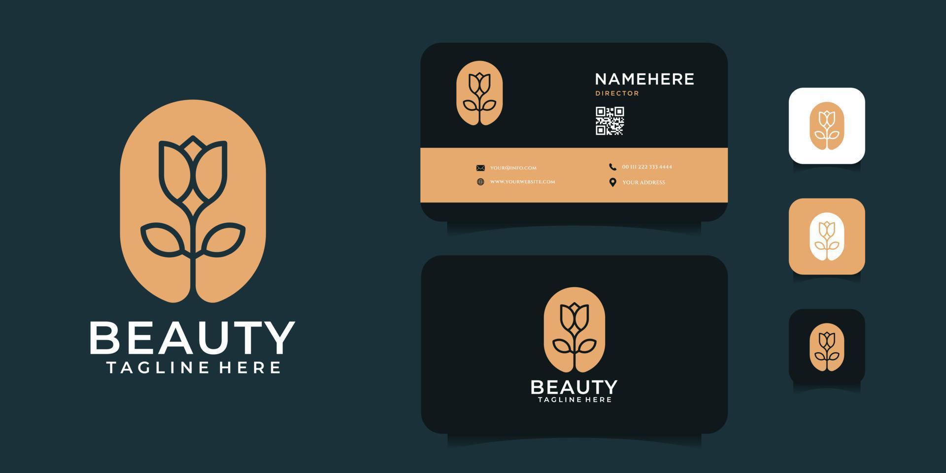 spa schoonheid bloem logo collectie concept voor merk en identiteit vector