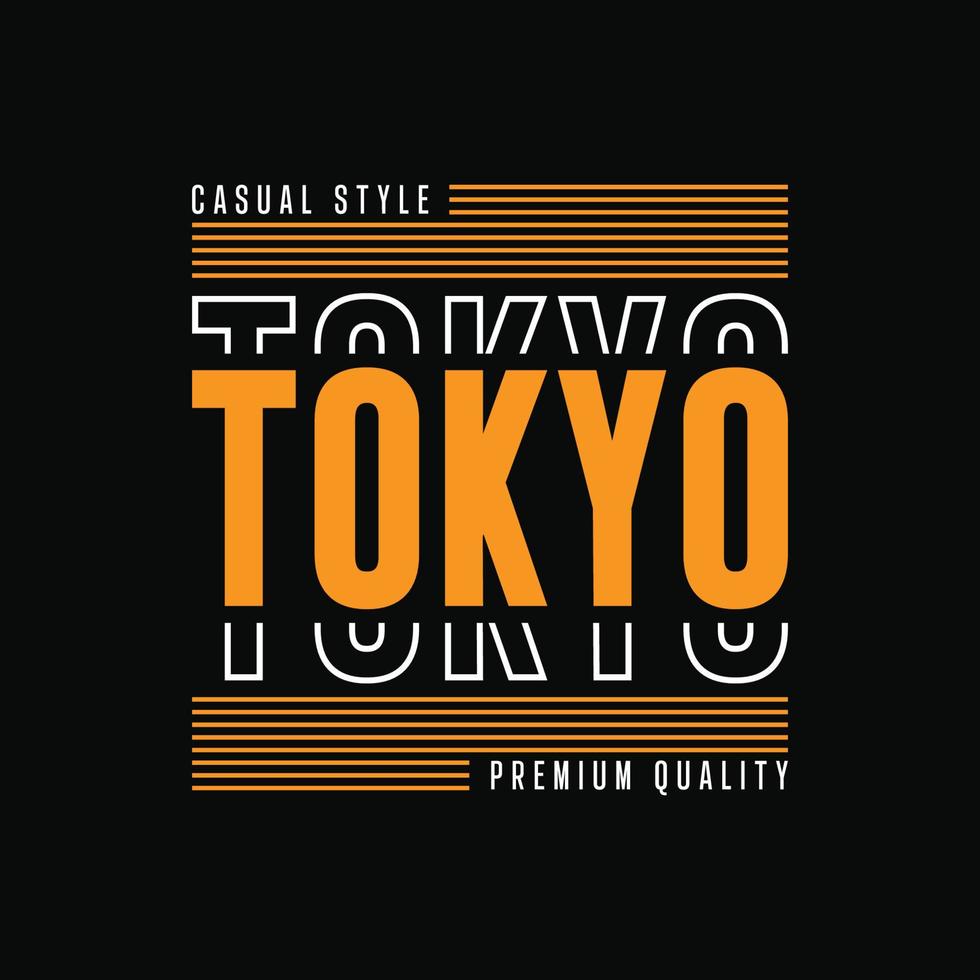 Tokyo Japan typografie t-shirt citaten en kledingontwerp vector